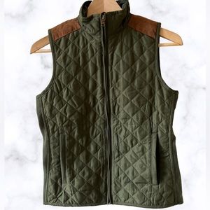 Chaps Denim Quilted Vest Fits S-M